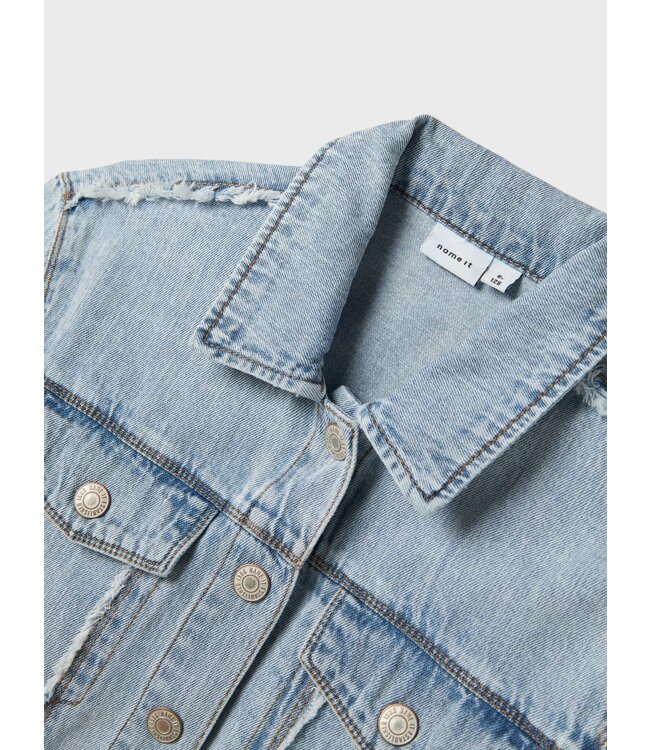 Name it zomer spijkerjas meisjes - licht blauw denim - Nkffray