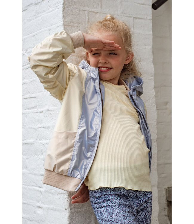 Like Flo zomer t-shirt meisjes - geel - rib - Elise