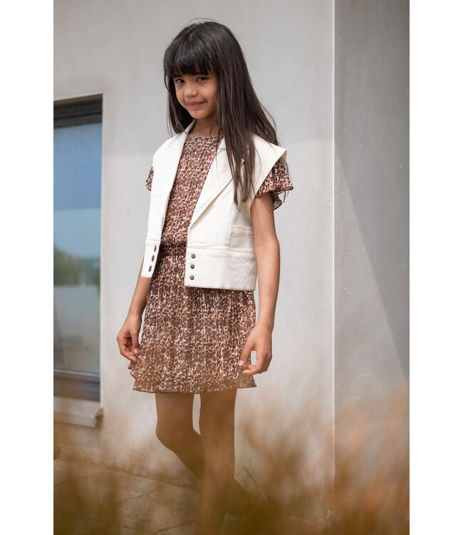 Like Flo zomer gilet meisjes - denim wit - Danique