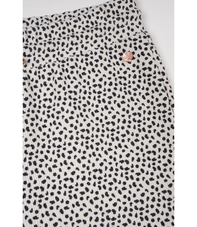 NoBell zomer broek meisjes - ivoor wit - jersey rib, AOP - Sady