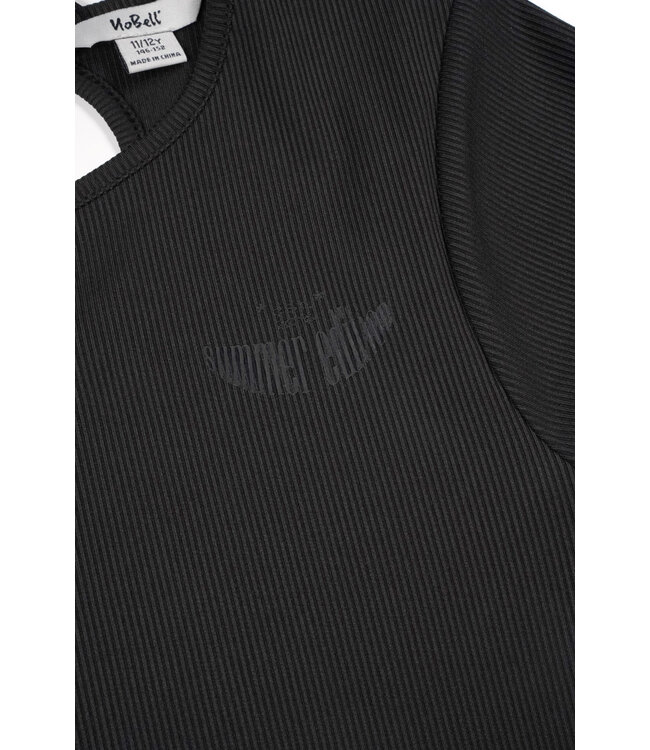 NoBell zomer crop top meisjes - zwart - Kit