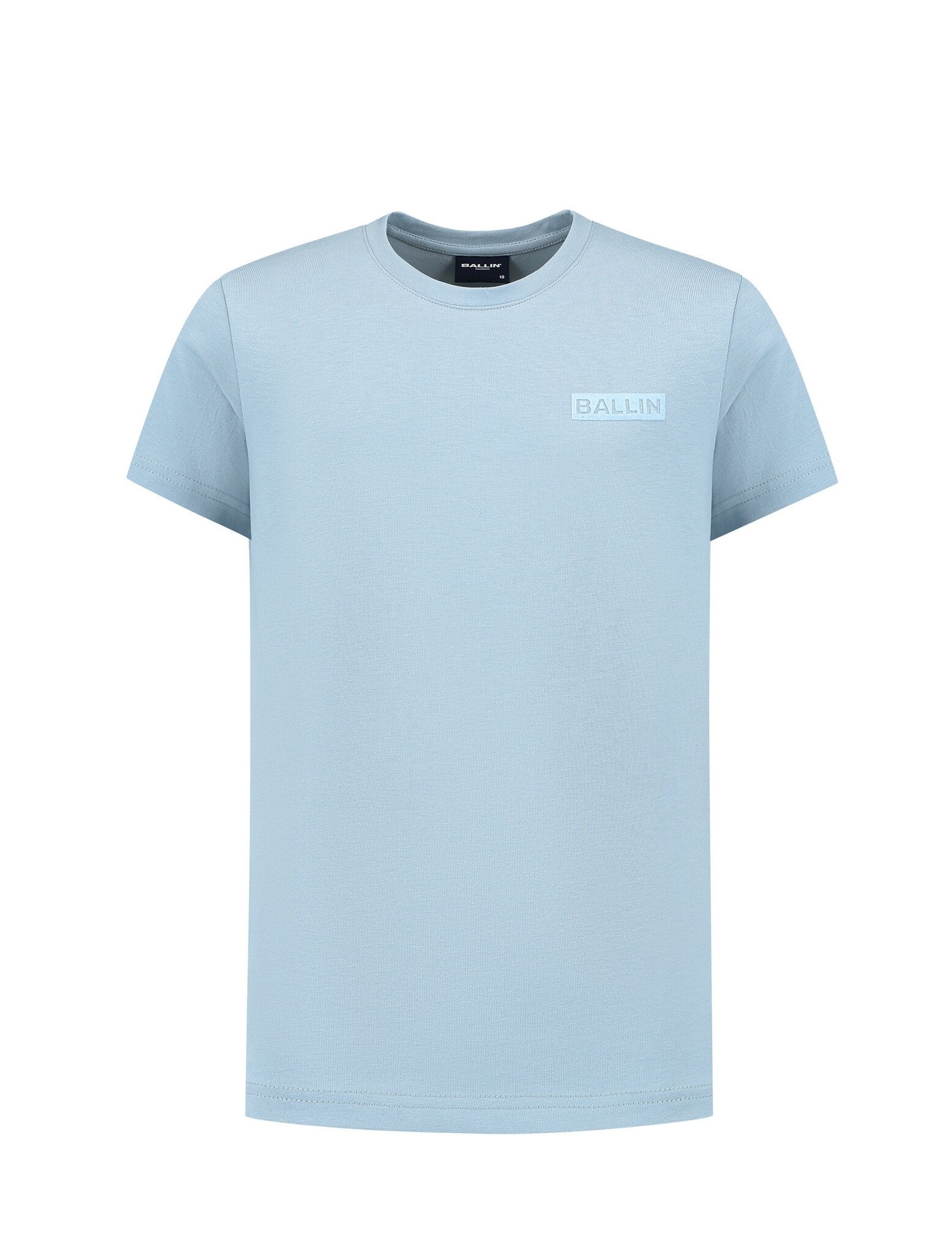 Ballin Zomer t-shirt jongens - blauw grijs - Flocked logo frame afbeelding