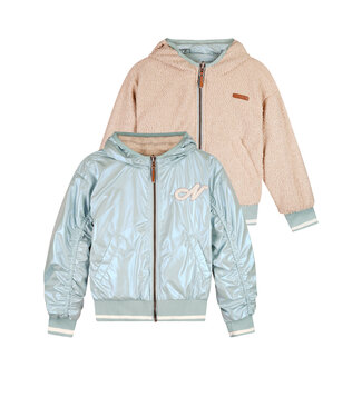 NoNo zomer reversibel zomerjas meisjes - mint - capuchon - Beau