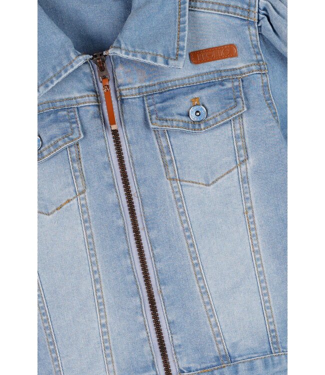 NoNo zomer spijkerjasje meisjes - denim blauw - Donet