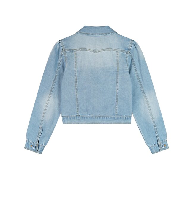 NoNo zomer spijkerjasje meisjes - denim blauw - Donet