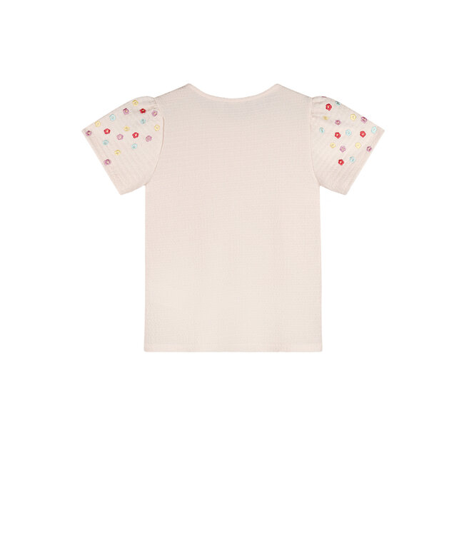 NoNo zomer top meisjes - ivoor wit - borduursel - Kaby