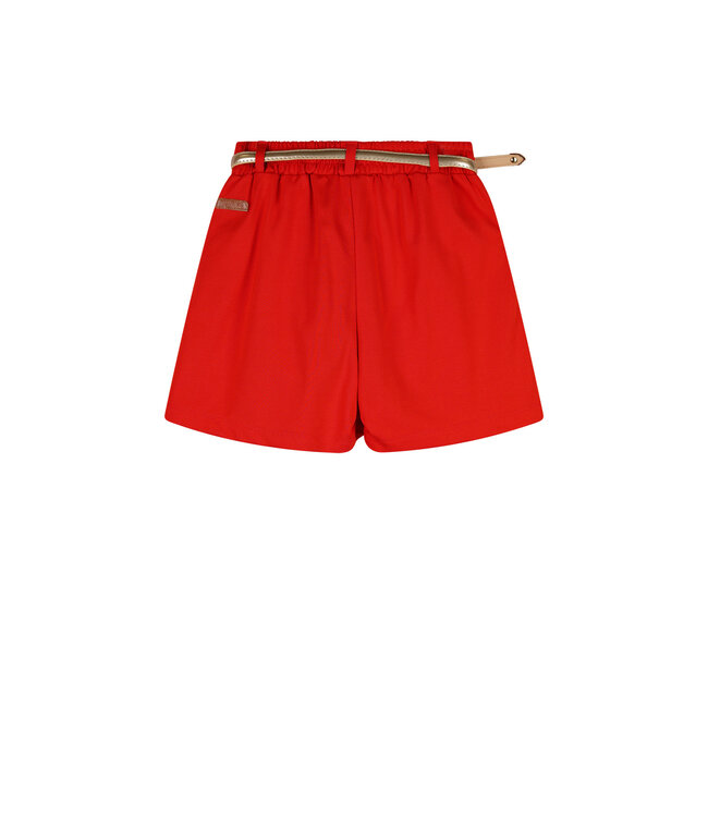 NoNo zomer PU skort meisjes - loving rood - plooien, met riem - Sella