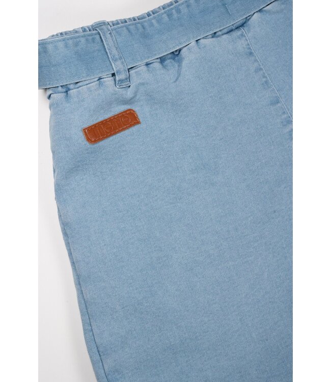 NoNo zomer skort meisjes - denim blauw - plooien - Sella