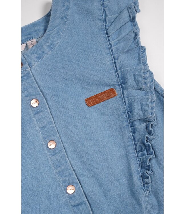 NoNo zomer jurk meisjes - denim blauw - Masa