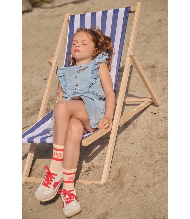 NoNo zomer jurk meisjes - denim blauw - Masa