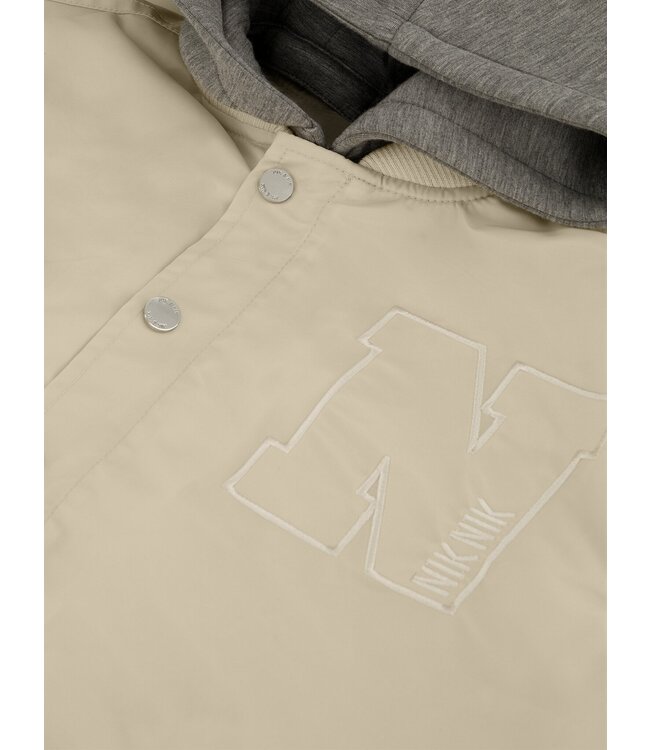 Nik&Nik zomer biker jasje meisjes - taupe - Nicky
