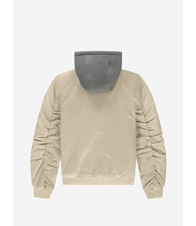 Nik&Nik zomer biker jasje meisjes - taupe - Nicky