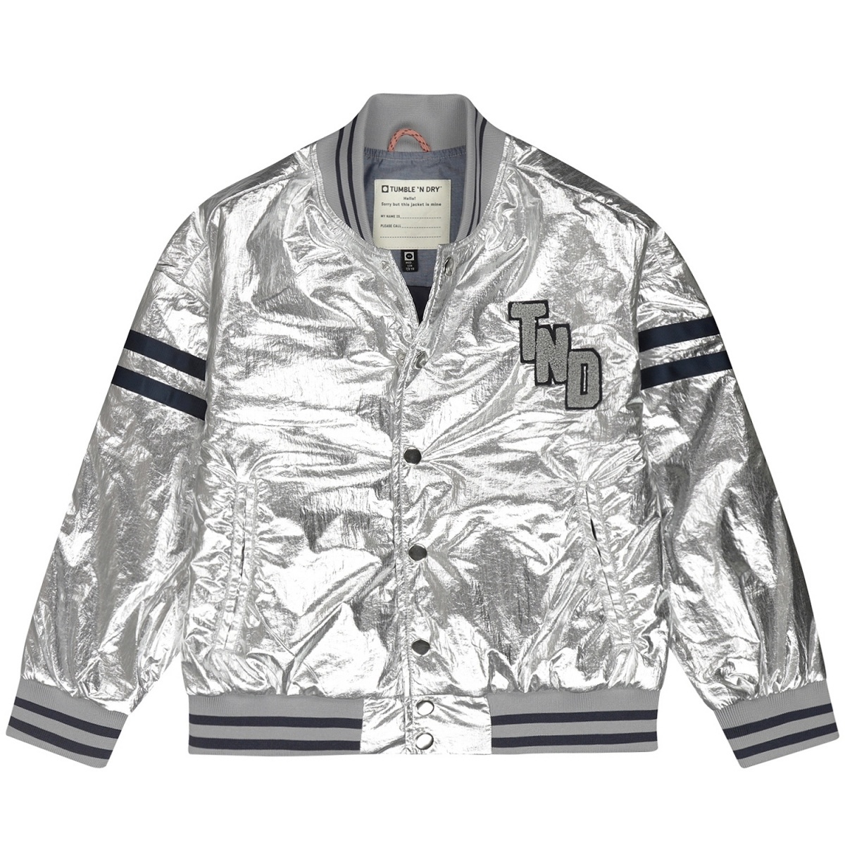 Tumble & Dry zomer zomerjas meisjes - zilver metallic - Marais afbeelding