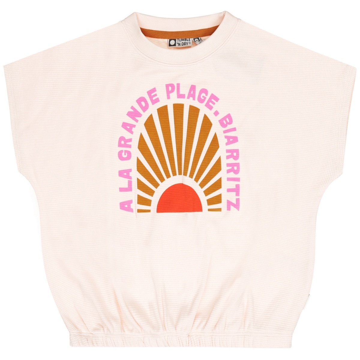 Tumble & Dry zomer t-shirt meisjes - licht perzik - Voila afbeelding