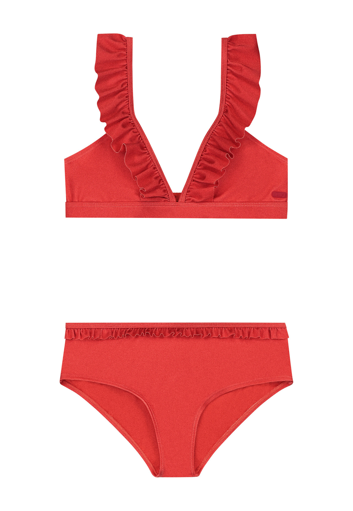 Shiwi Zomer bikini meisjes - hibiscus rood - Bella - triangel set afbeelding