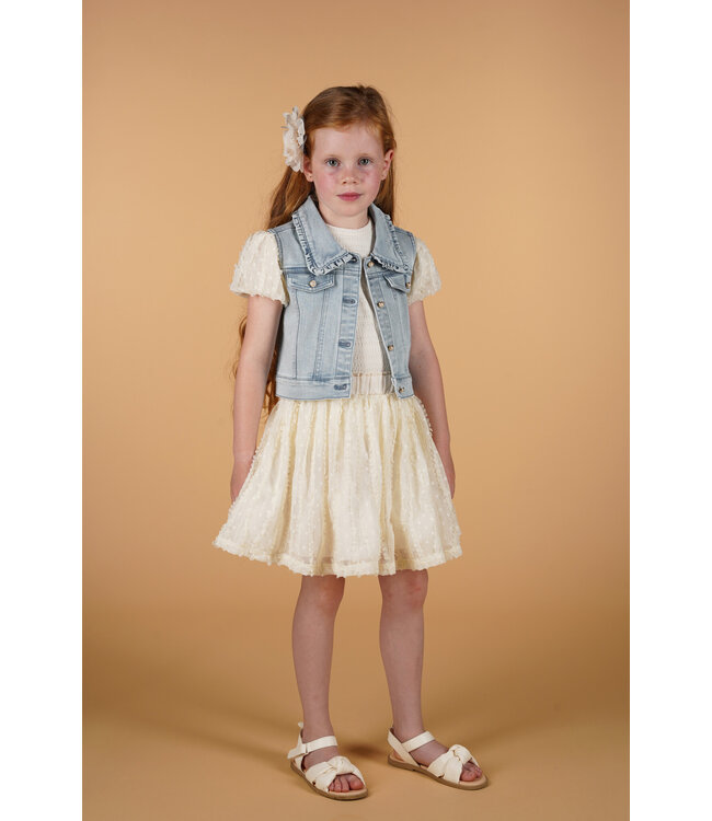 Le Chic zomer gilet meisjes - denim blauw - Angel