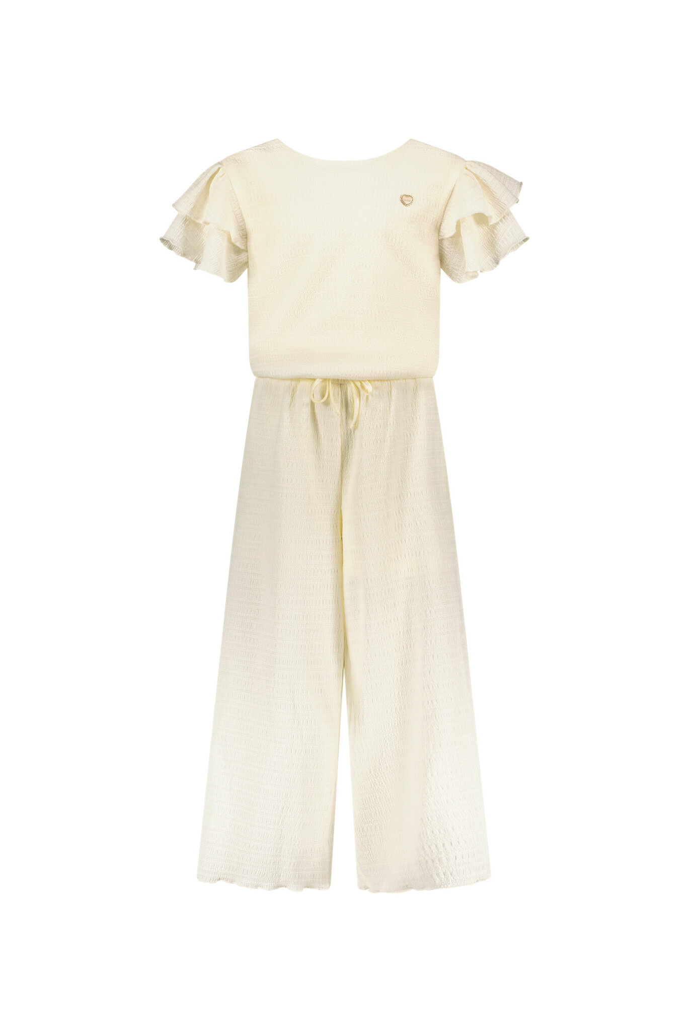 Le Chic zomer jumpsuit meisjes - creme wit - Daisy afbeelding