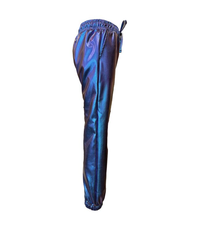 Dutch Dream denim zomer broek meisjes metallic - blauw - Kisiwa