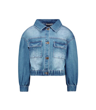 Like Flo zomer spijkerjasje meisjes - denim blauw - Dina