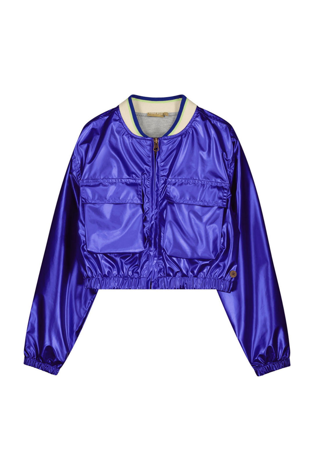 Like Flo zomer bomber jack meisjes teens - kobalt blauw - metallic - Donald afbeelding