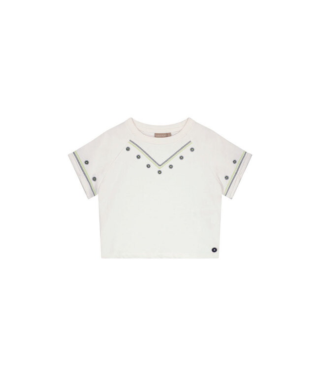 Like Flo zomer sweater meisjes teens - off wit - cropped - Dazy