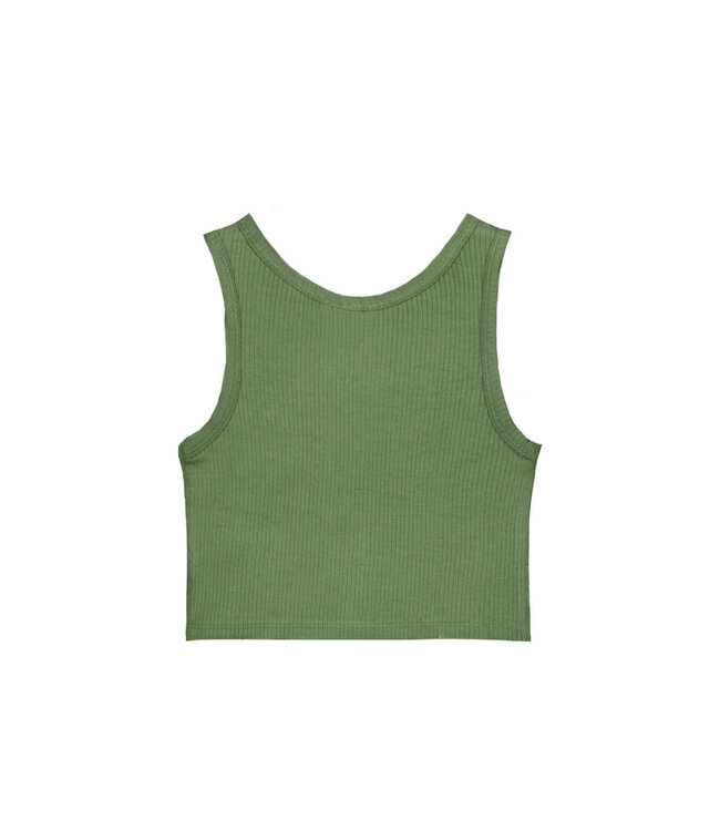 Like Flo zomer tanktop meisjes teens - army groen - embroiderie - Essie