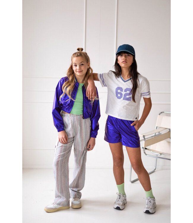 Like Flo zomer cargo broek meisjes teens - mint, gestreept - Fever