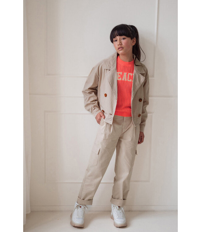 Like Flo zomer broek meisjes teens - zand - twill - Fien