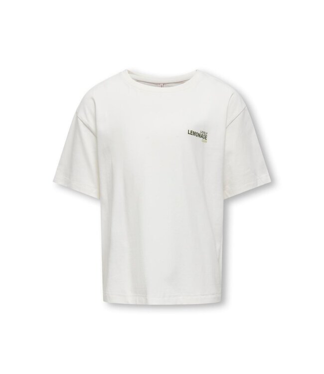 Kids ONLY zomer t-shirt S/S meisjes - loose fit - off wit - Koghelen
