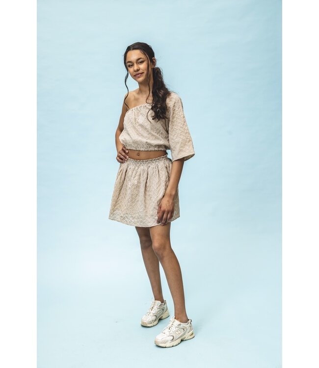 LOOXS 10sixteen Zomer skort meisjes embroidery - off wit