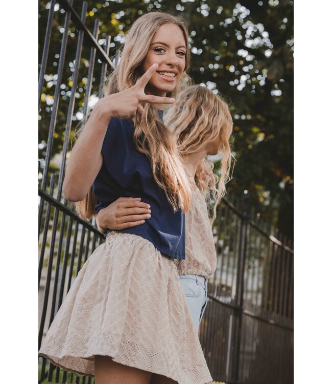 LOOXS 10sixteen Zomer skort meisjes embroidery - off wit