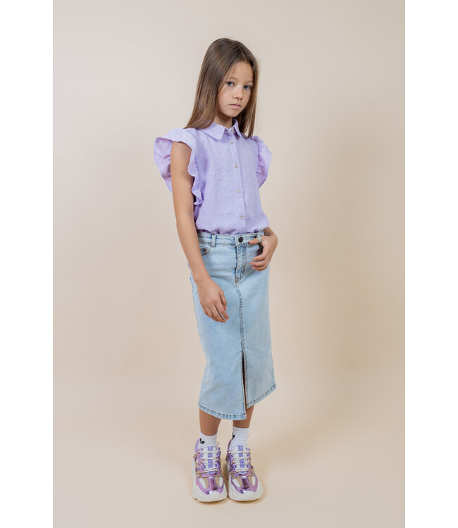 MAYCE zomer jeans rok meisjes - licht blauw denim