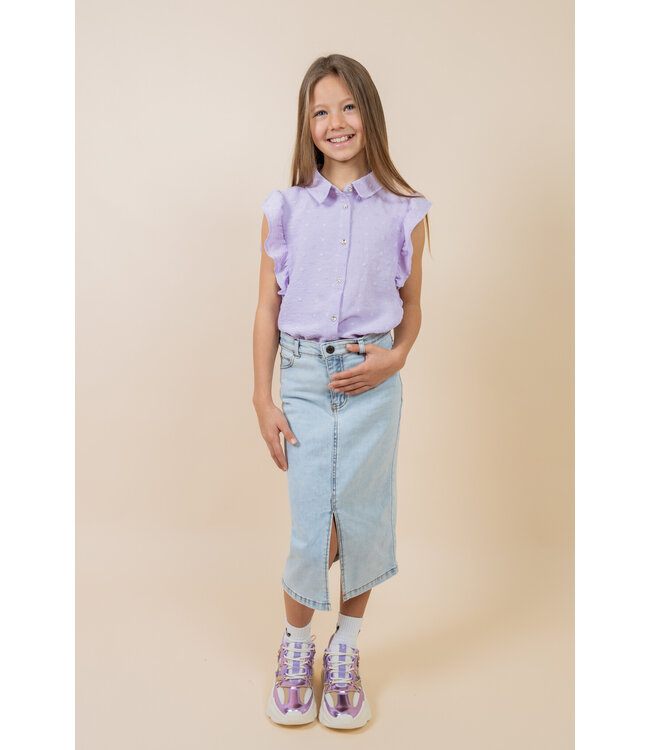 MAYCE zomer jeans rok meisjes - licht blauw denim