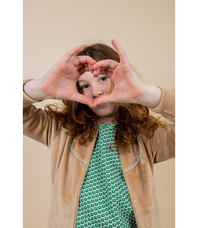 MAYCE zomer vest meisjes - taupe - velvet