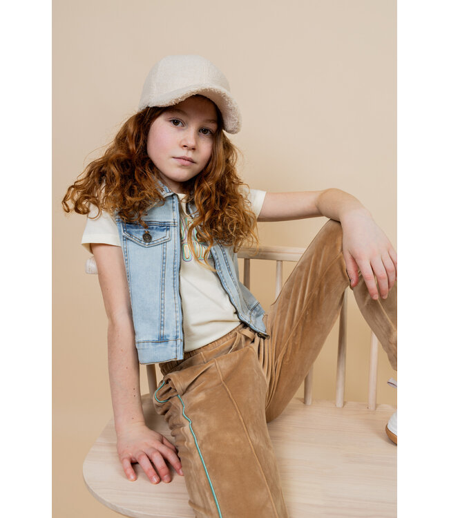 MAYCE zomer t-shirt meisjes - off wit - artwork