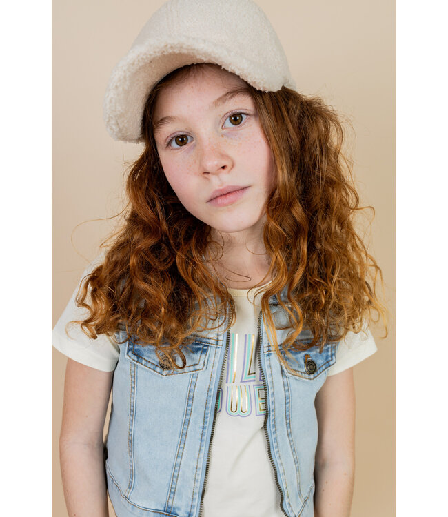 MAYCE zomer t-shirt meisjes - off wit - artwork