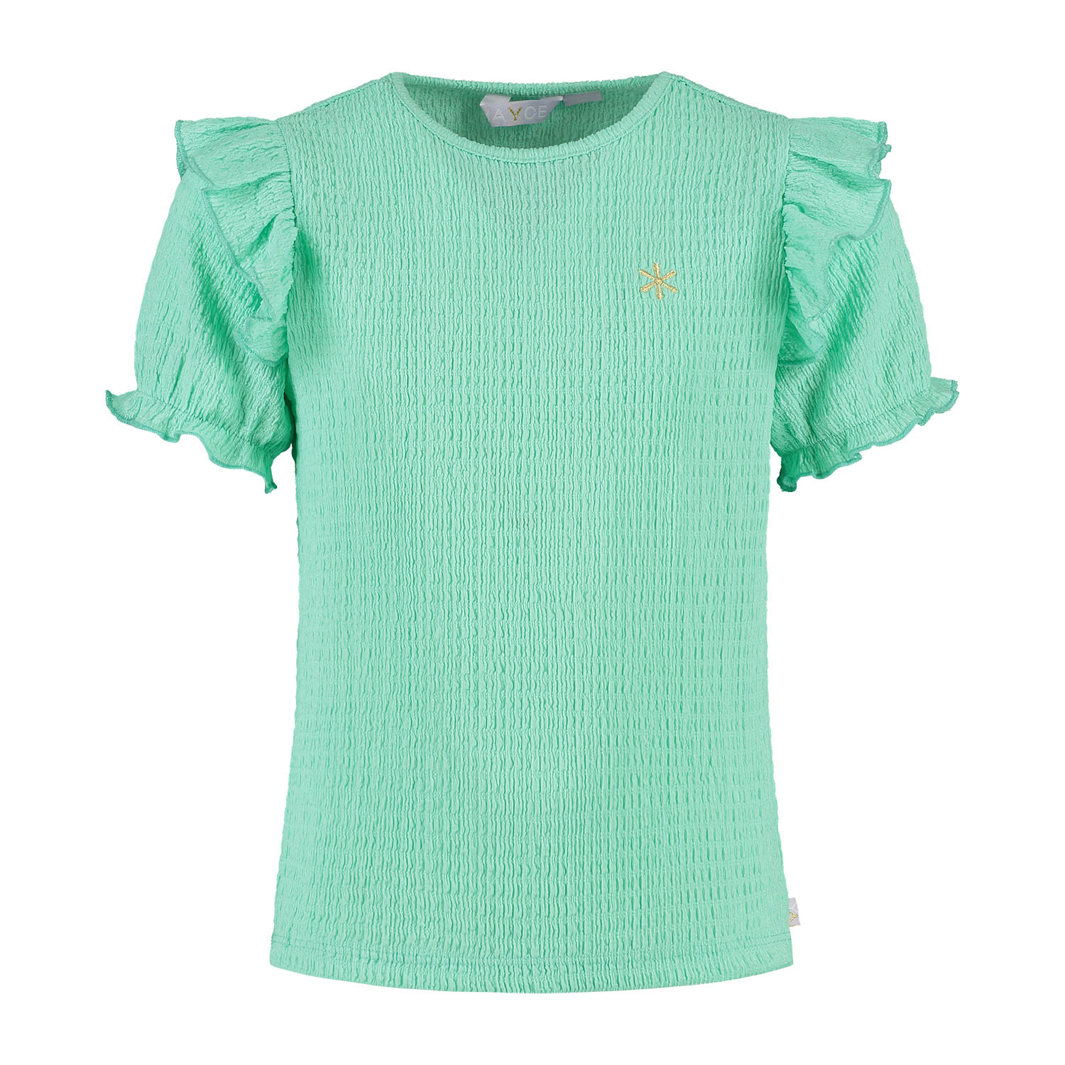 MAYCE zomer top meisjes - mint groen - wrinkel afbeelding