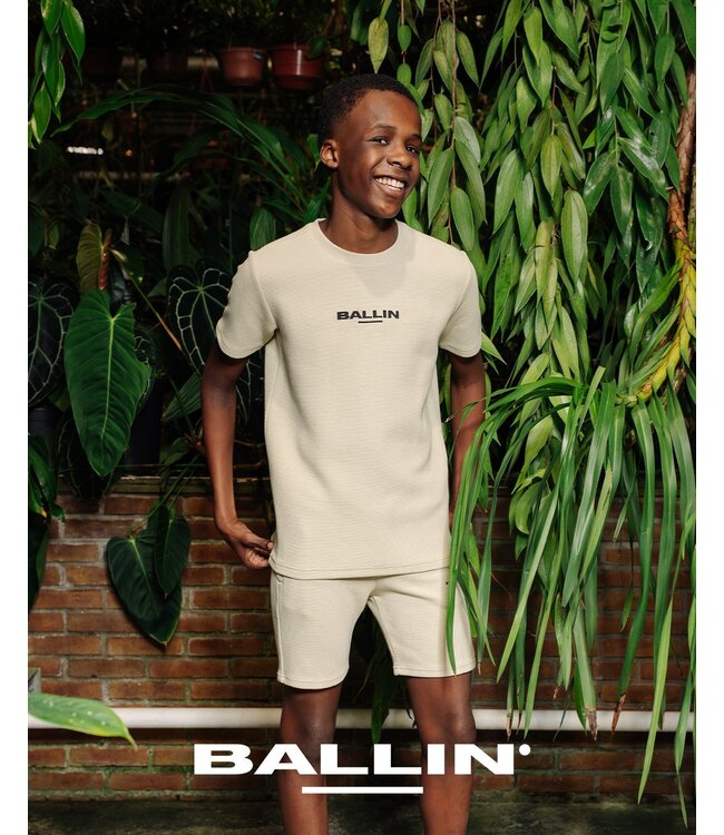 Ballin Zomer short jongens - zand - Icon boucle