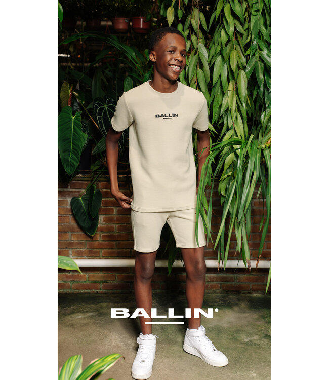 Ballin Zomer short jongens - zand - Icon boucle