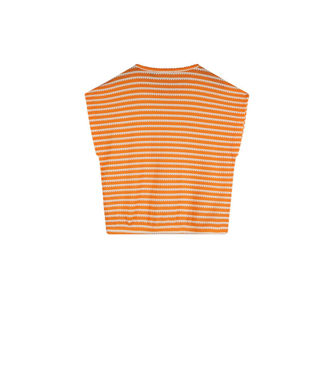 NoBell zomer top meisjes - melon - jersey, fancy streep - Kawai