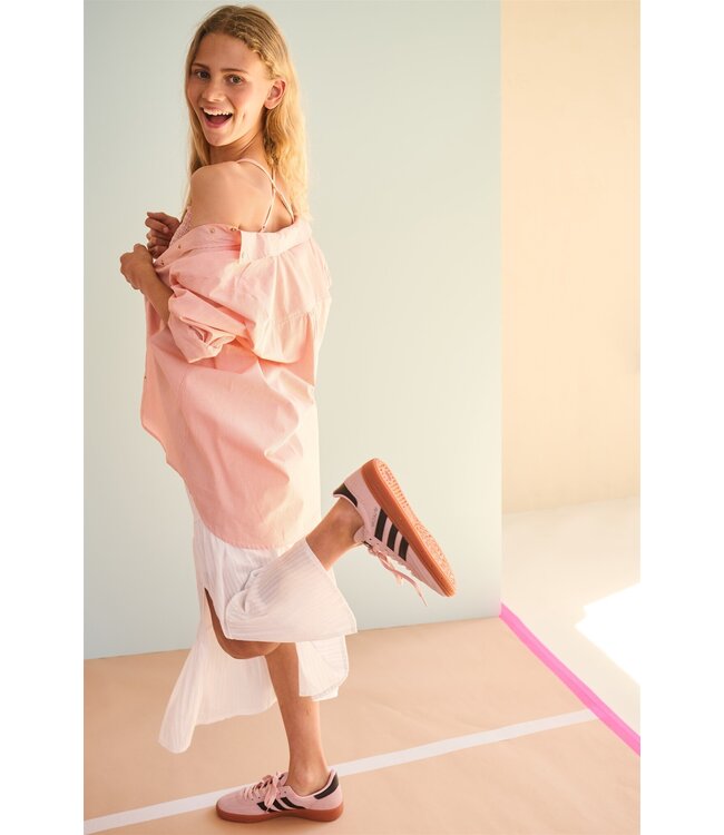 NoBell zomer maxi rok meisjes - ivoor wit - split - Nael