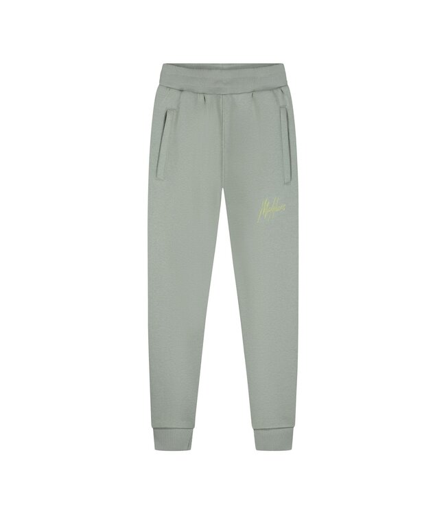 Malelions Zomer sweat broek jongens - agave groen - Signature - gestreept