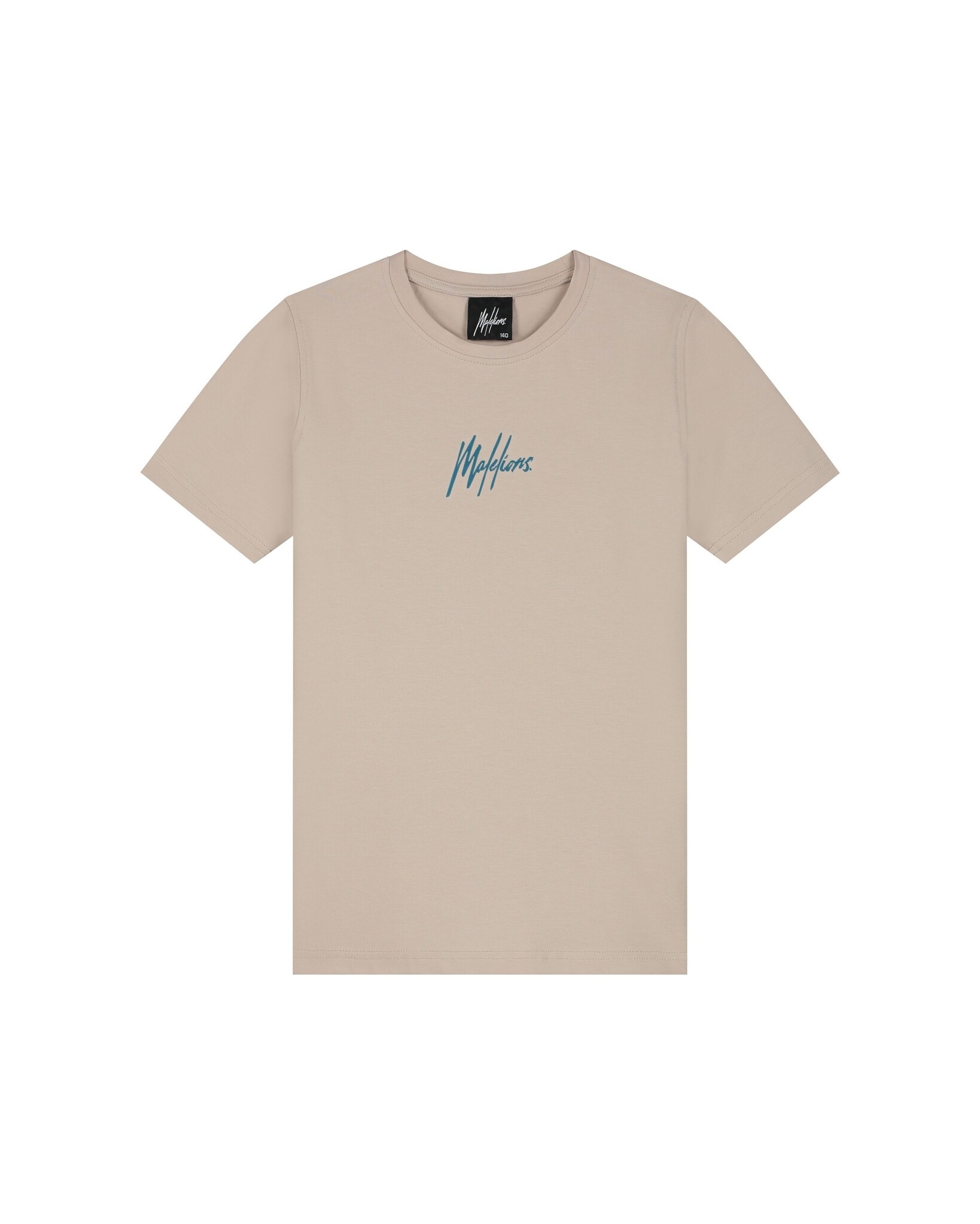 Malelions Zomer t-shirt jongens - taupe - Signature - gestreept afbeelding