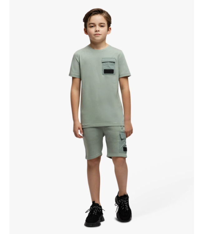 Malelions Zomer t-shirt jongens - agave groen - nylon pocket