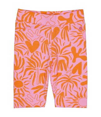 Quapi Zomer broek meisjes - roze - AOP bloemen -  Zorra