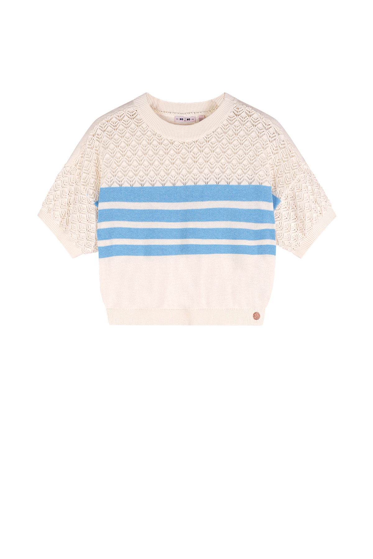 NoNo zomer sweater meisjes - blauw - gebreid - Keya afbeelding