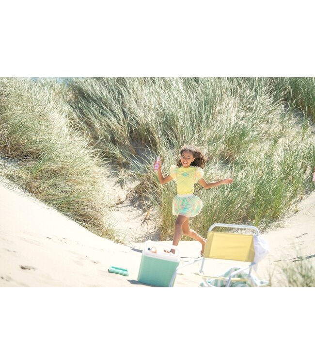 B.Nosy zomer top meisjes - geel - mesh mouwen - Tora