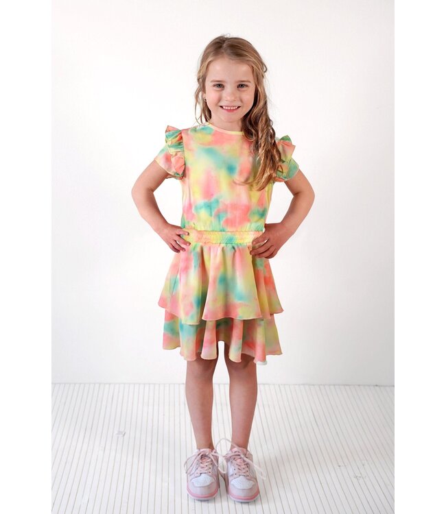 B.Nosy zomer jurk meisjes - bloesem roze - AOP - Dream