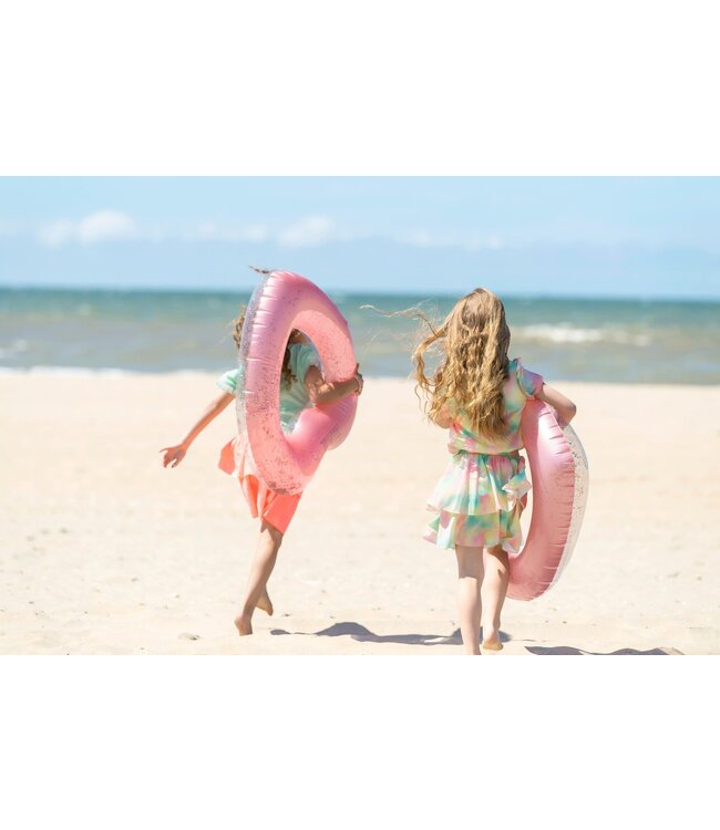 B.Nosy zomer jurk meisjes - bloesem roze - AOP - Dream