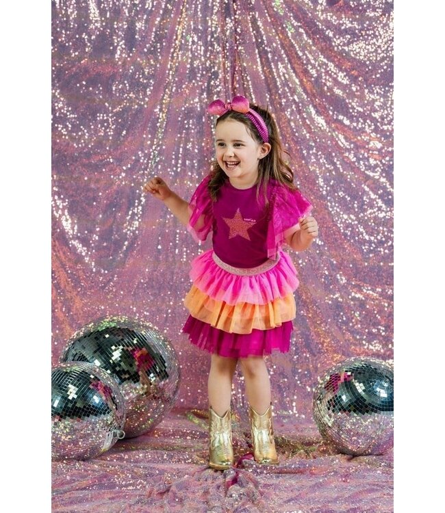 B.Nosy zomer t-shirt meisjes - K3 - fuchsia - mesh - Tora